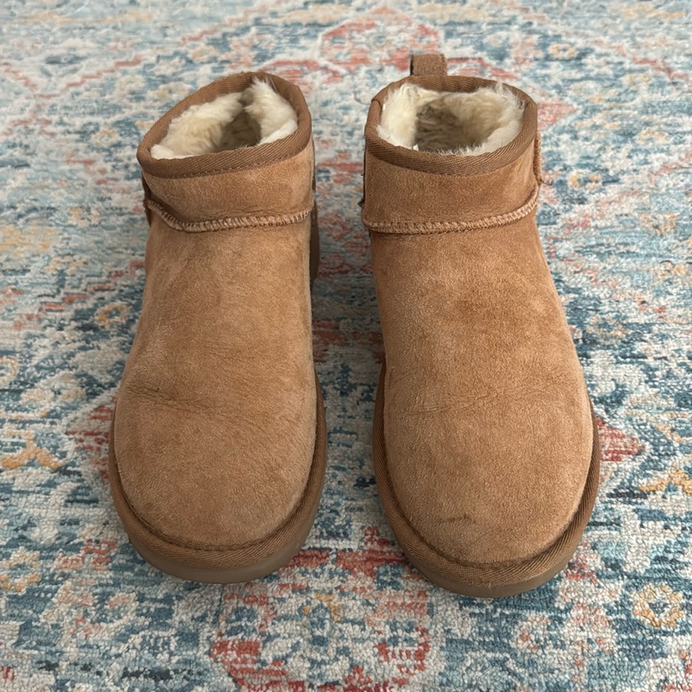 ugg ultra mini boots in chestnut
